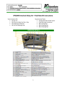 Interlock Relay Retrofit Instructions