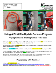 GENESIS Software Update w/PICKIT3 Instructions