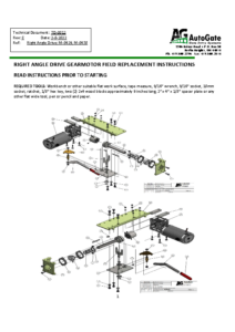 RAD GEARMOTOR FIELD REPLACEMENT INSTRUCTIONS