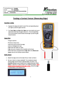 Testing a Contact Sensor (Edge)